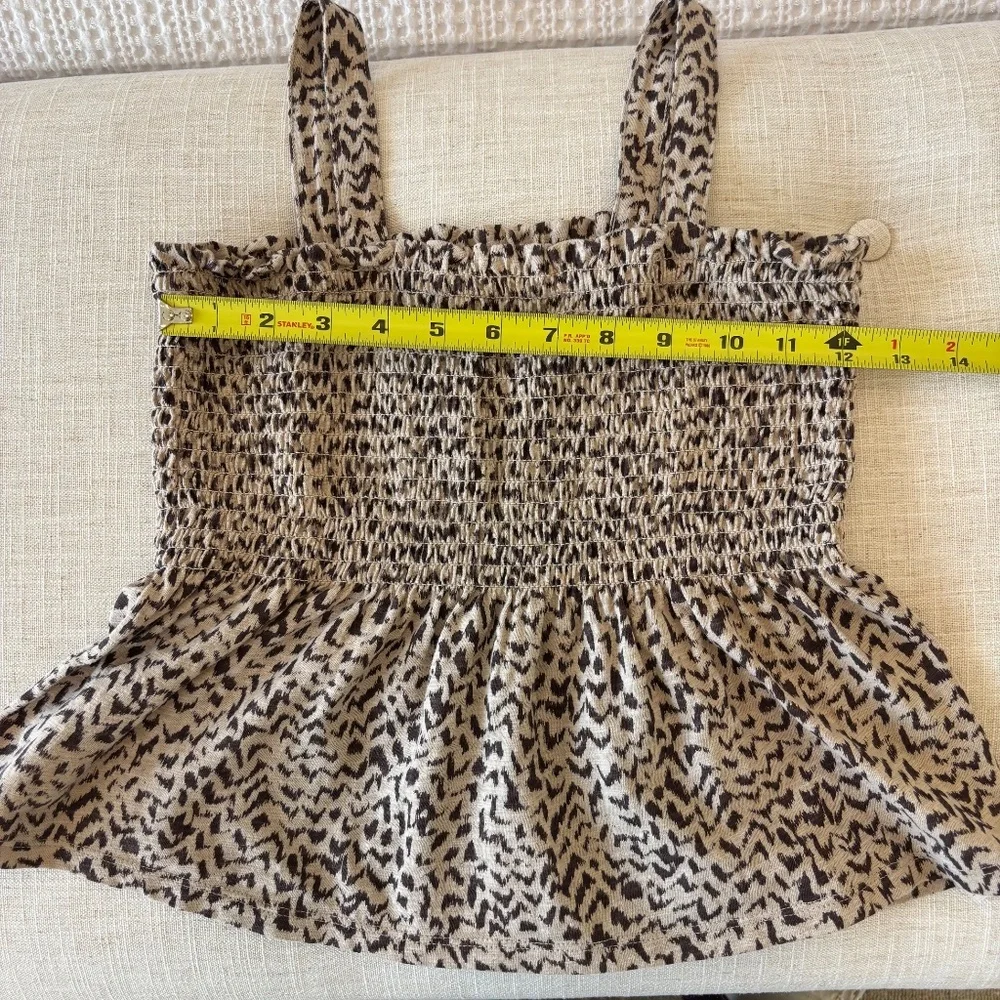 Gap Kids Y2K Leopard Print Smocked Peplum Tank Top - Size 10(L)